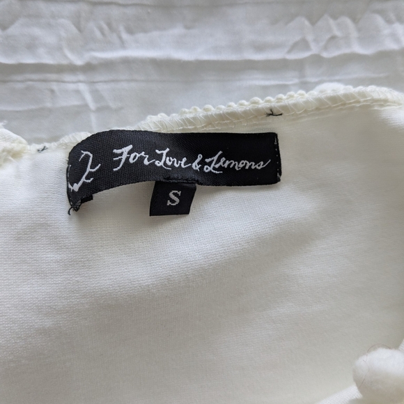 For Love & Lemons Caliente white off the shoulder mini dress size S - Picture 4 of 4